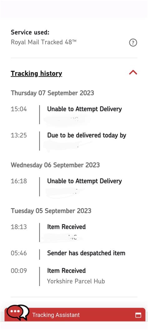 unable to attempt delivery.